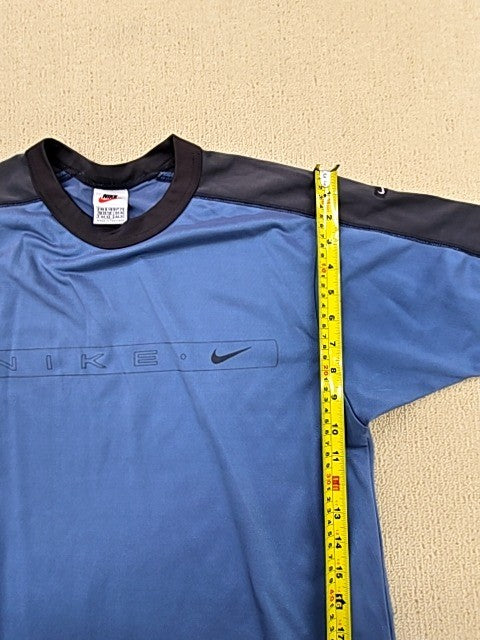 Nike Unisex Blue Crewneck Short Sleeve T-Shirt Size S Black Trim