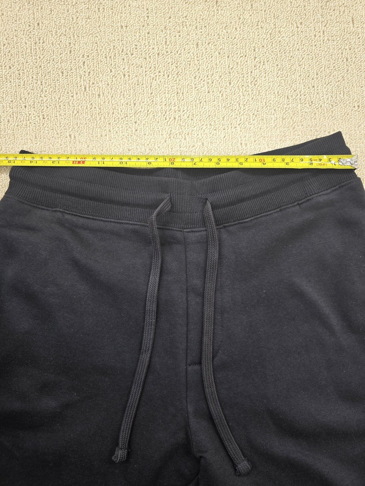 French Connection Black Cotton Blend Jogger Sweatpants M Long Inseam Men