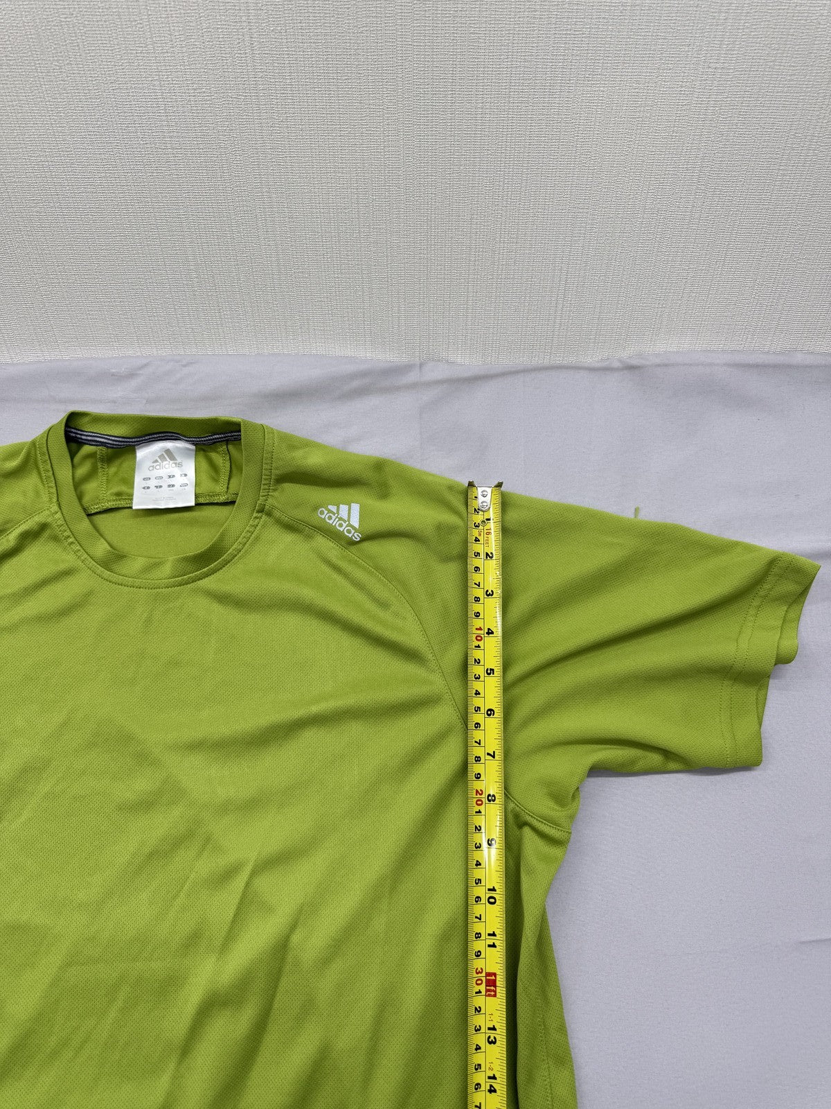 Adidas Green Short Sleeve Crewneck T-Shirt 3 Stripes L
