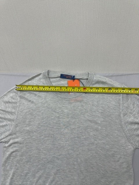 Trussardi Jeans Unisex XXL Gray Viscose Knit Crew Neck Sweater Italy