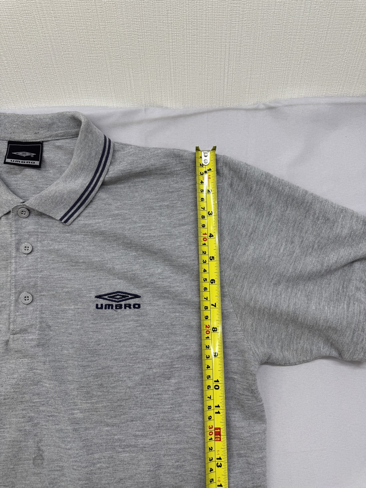 Umbro Men's Gray Polo Shirt Short Sleeve M Regular