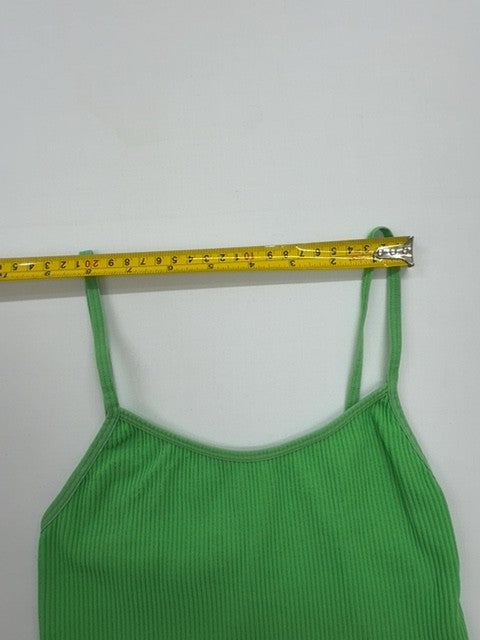 Stradivarius Women Green Tank Top size S product image 7