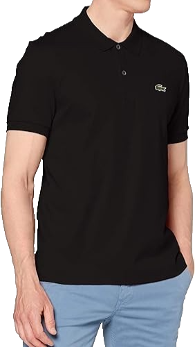 Lacoste Black Short Sleeve Polo Shirt Classic Crocodile Logo Size L