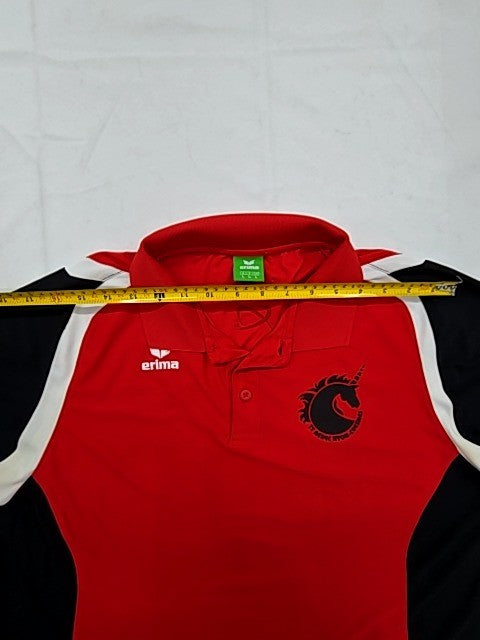 Erima Change Polo Shirt Men L Red/Black/White Quick Dry Short Sleeve