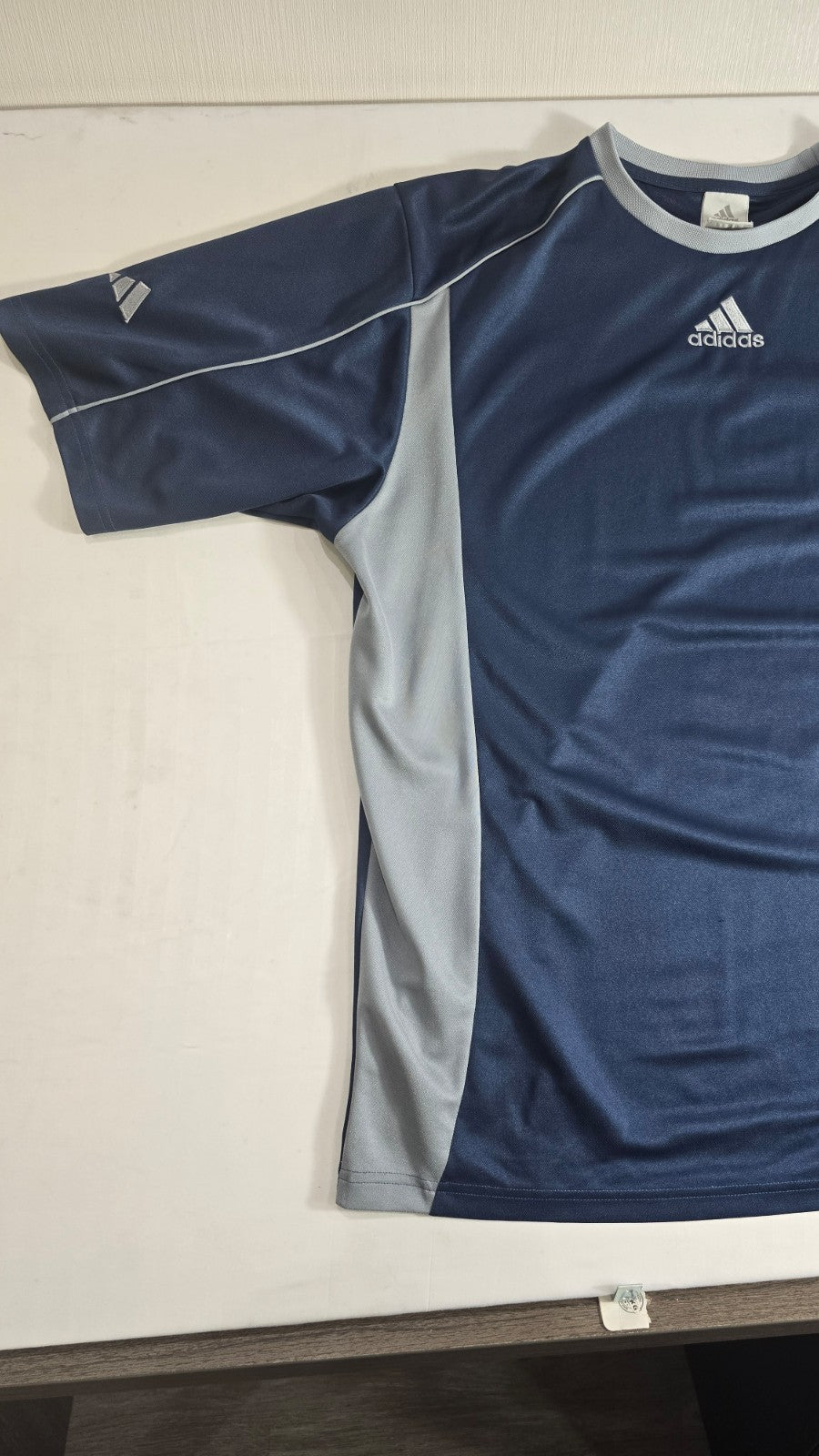 Adidas Men's Large Blue Athletic T-Shirt Short Sleeve Sports Training Tee