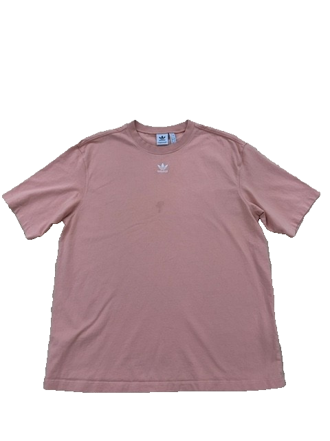 Adidas Unisex Pink Oversized Essentials T-Shirt L Short Sleeve Crewneck