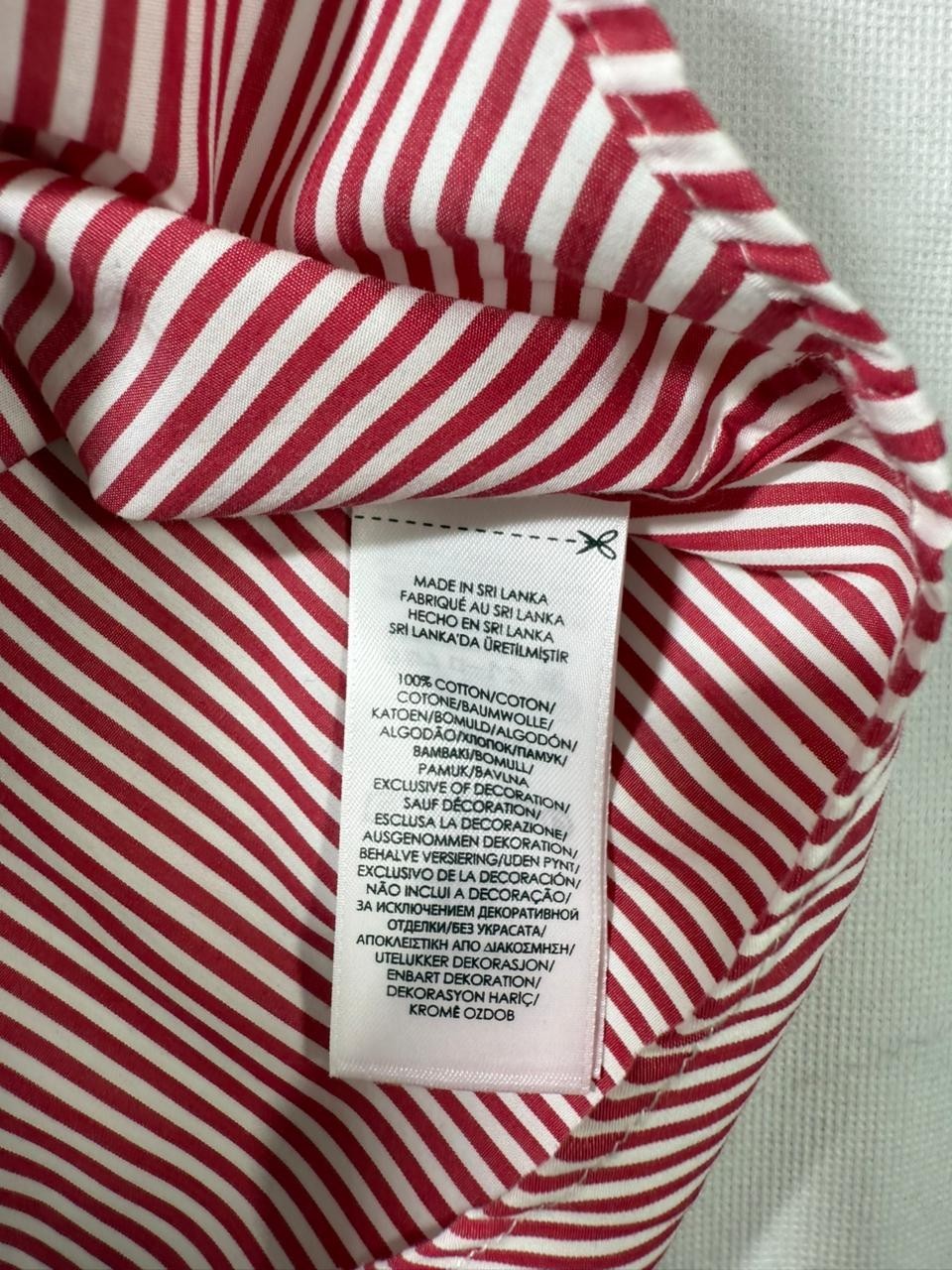 Ralph Lauren Men's Shirt Size L Red White Stripe Button Down Long Sleeve Classic