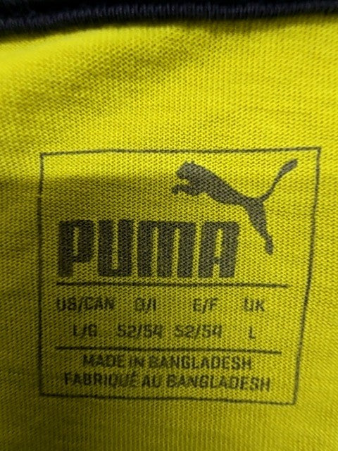 PUMA Men's Yellow Short Sleeve T-Shirt Size L Crewneck