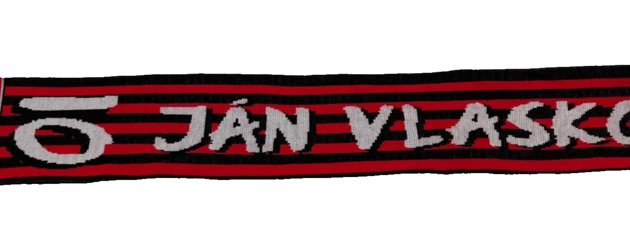 Fc Vlasim Vlasko 10 Jan Black Red Knitted Football Soccer Scarf F.C.