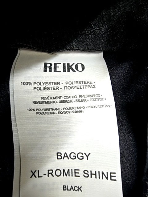 Reiko Women's XL Black Baggy Wide Leg Pants Elastic Waist Drawstring