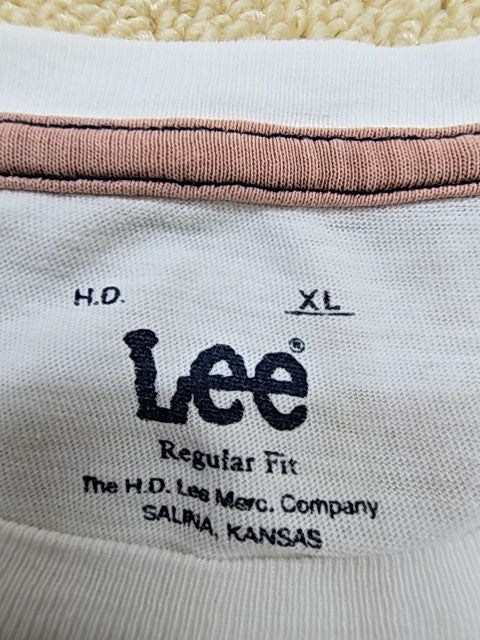 Lee White Graphic Logo Crew Neck Cotton T-Shirt XL