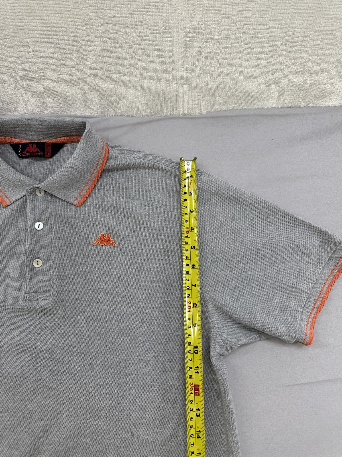 Robe di Kappa Men's Gray Cotton Polo Shirt Medium Short Sleeve