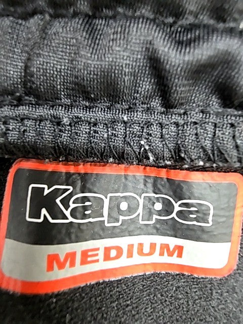 Kappa Men's Black Track Training Pants Size M Tapered Drawstring