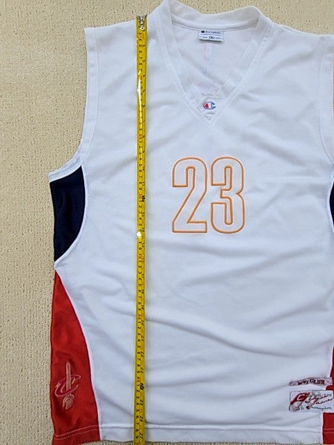 Champion Vintage 2003 White Mesh Basketball Jersey Men's M Sleeveless