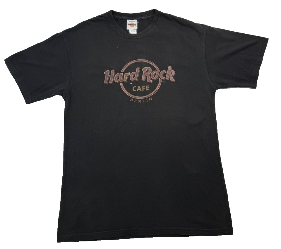 Black Cotton Blend Hard Rock Cafe Berlin T-Shirt - Size M