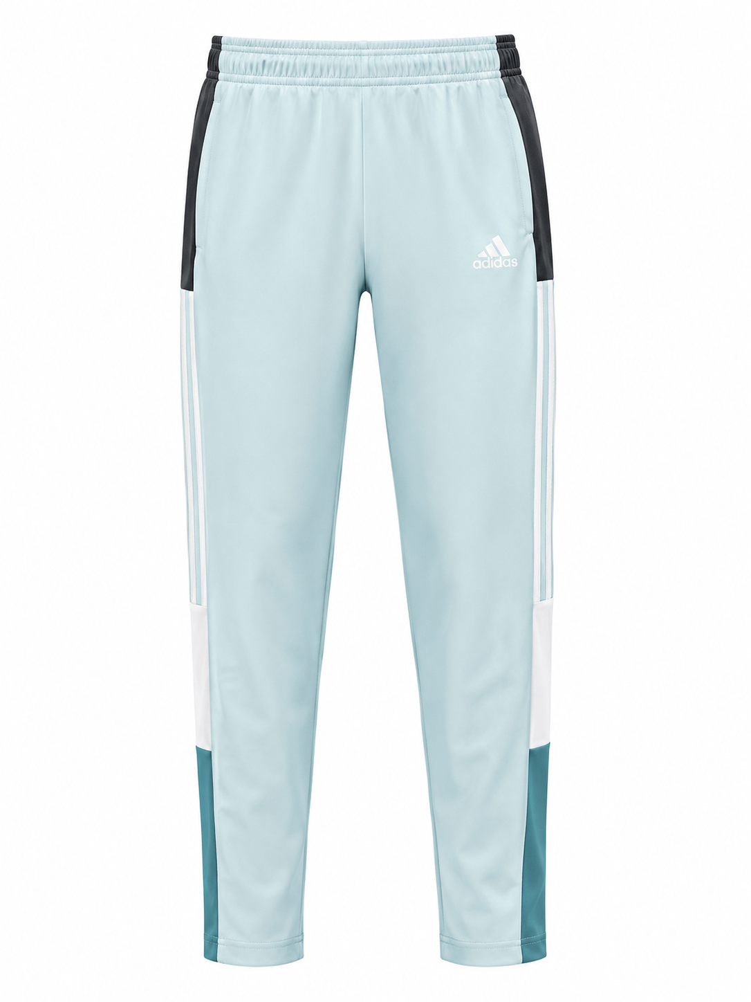 Adidas Boys Primegreen Light Blue Track Pants Size M Elastic Waist Relaxed