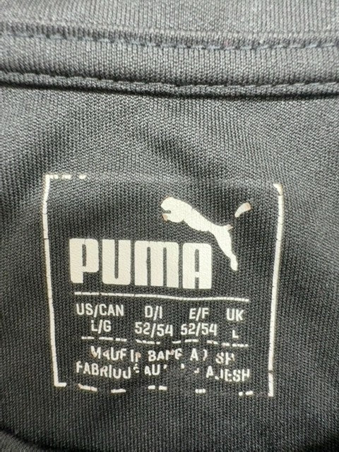 Puma Men's Gray L Training T-Shirt Short Sleeve Crew Neck