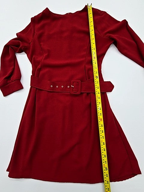 Altre Girls Burgundy Fit & Flare Dress Size 10 USA