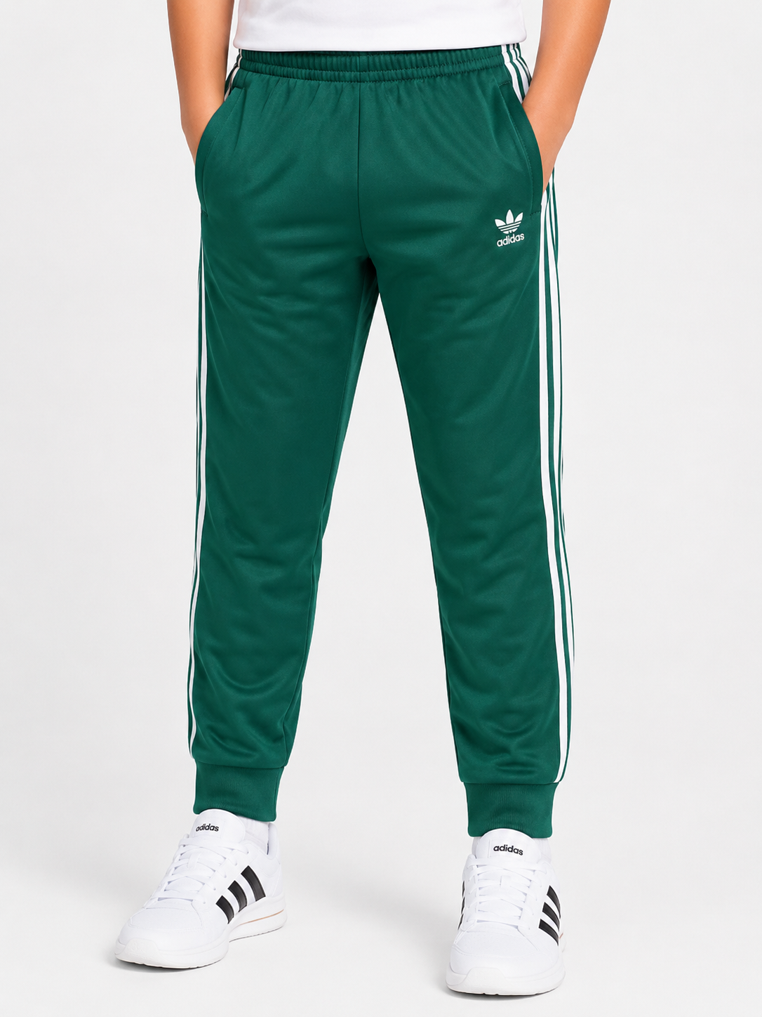 Adidas Boys Green Track Pants size L product image 1