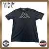 Kappa Men's Black T-Shirt – Size L, Logo, Short Sleeve – Ref DBF71