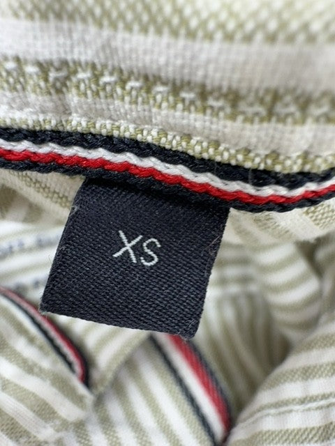 Tommy Hilfiger Men's White Striped Organic Oxford Shirt XS NWT