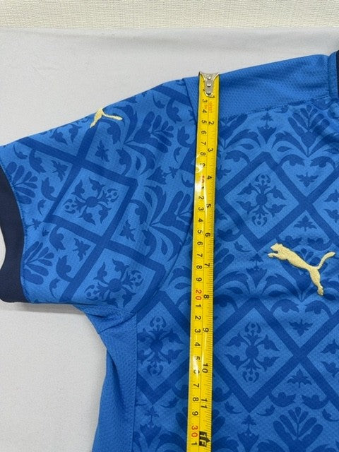 Puma Men's Blue Geometric Jersey XL Short Sleeve Crewneck