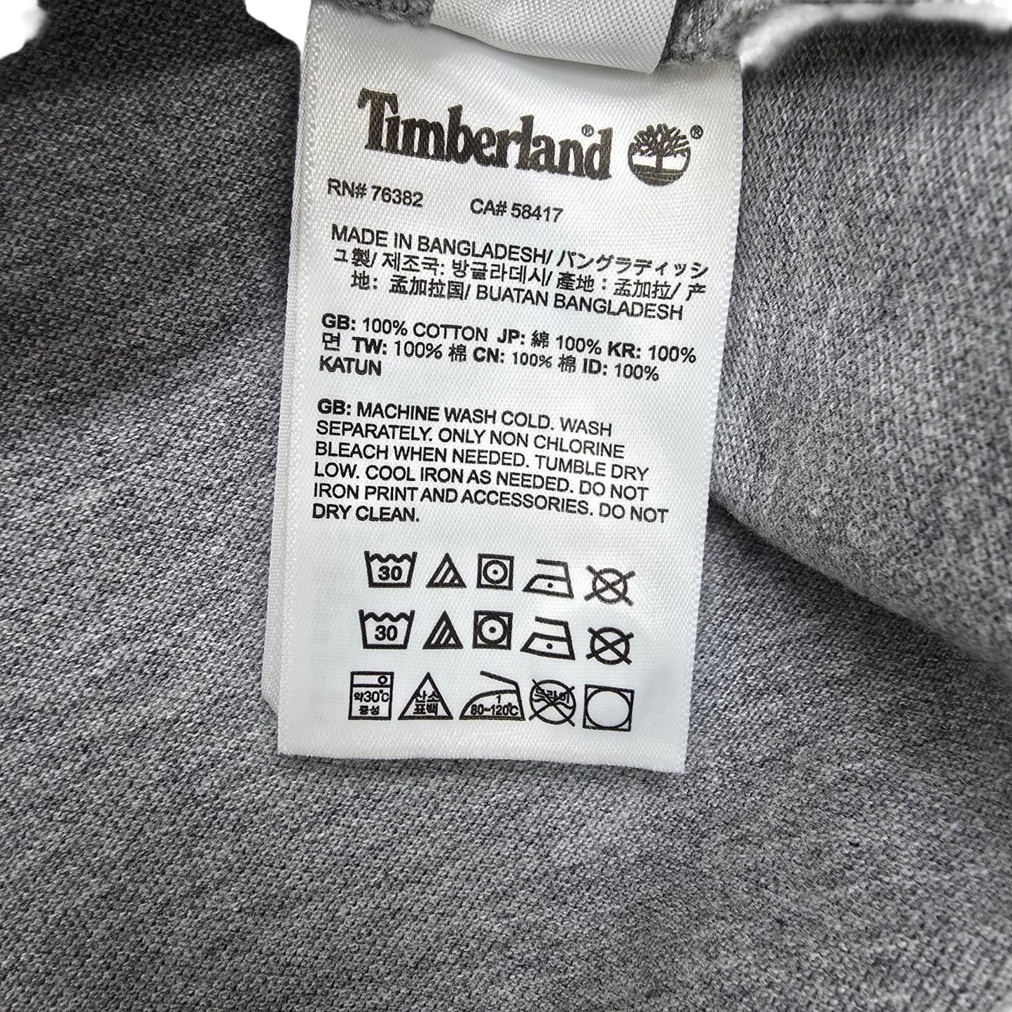 Timberland Men's Gray Polo Shirt Size M Embroidered Logo