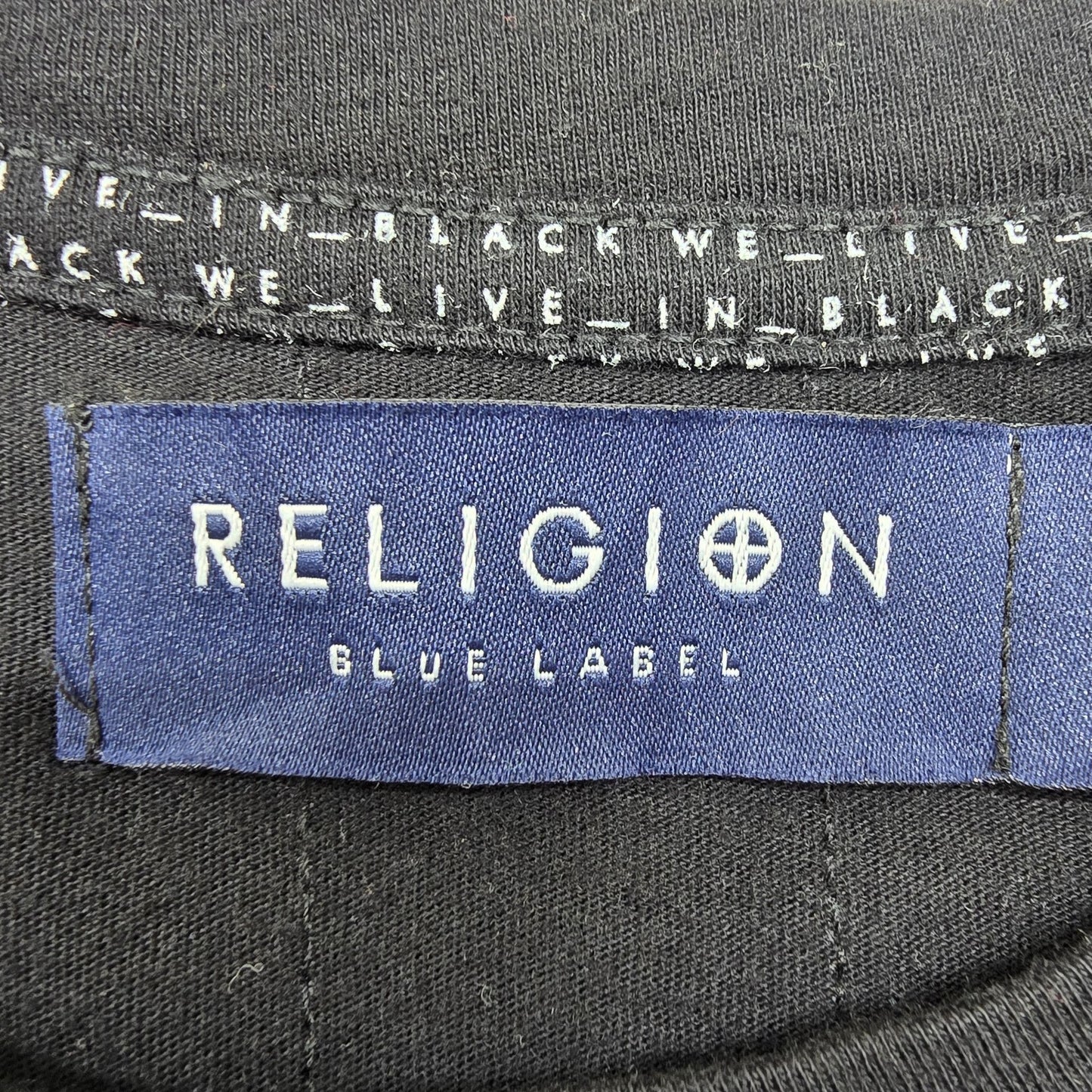 Religion Women's Black Ganja Leaf Print T-Shirt Regular Fit