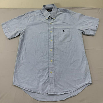Polo Men's Light Blue Button-Down Shirt Size 15 Cotton Pony Logo