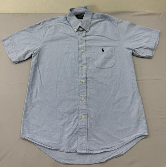 Polo Men's Light Blue Button-Down Shirt Size 15 Cotton Pony Logo
