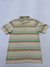 Polo Boys Cream Striped Polo Shirt Size 2T Button-Front Embroidered