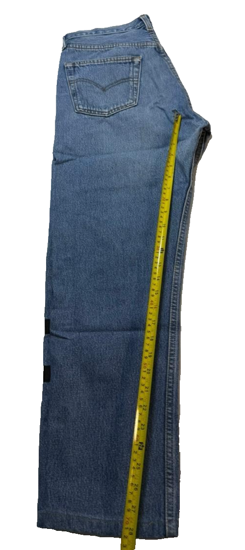 Women Levi Strauss & Co Original Rivated Distressed Denim Jeans Pants Size 42