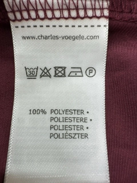 Charles Voegele Women's Burgundy Beaded Tank Top Size 46 EU