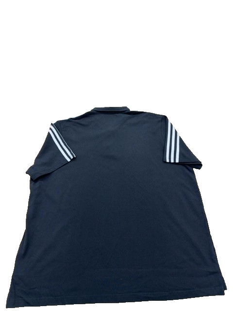 Adidas Men's Black Striped Athletic Polo Shirt Size 2XL Breathable