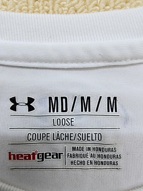 Under Armour Men's HeatGear White Graphic T-Shirt M Loose Fit