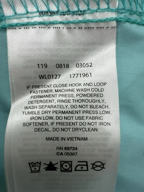 Columbia Unisex Kids Teal Hooded Windbreaker Jacket Size L Lightweight
