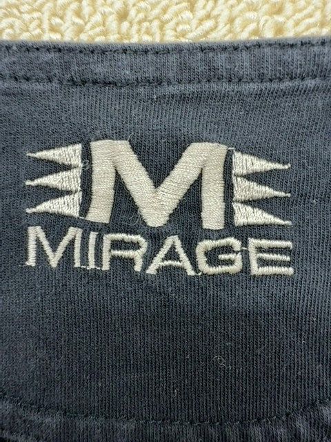 Mirage Men's White Pinstripe Baseball Jersey Size M V-Neck Button Front