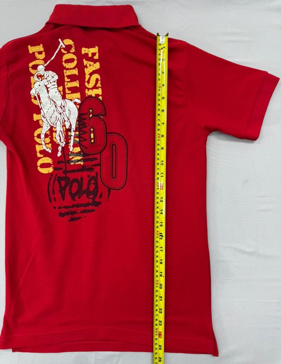 Polo Boys Red Short Sleeve Polo Shirt Size M 100% Cotton