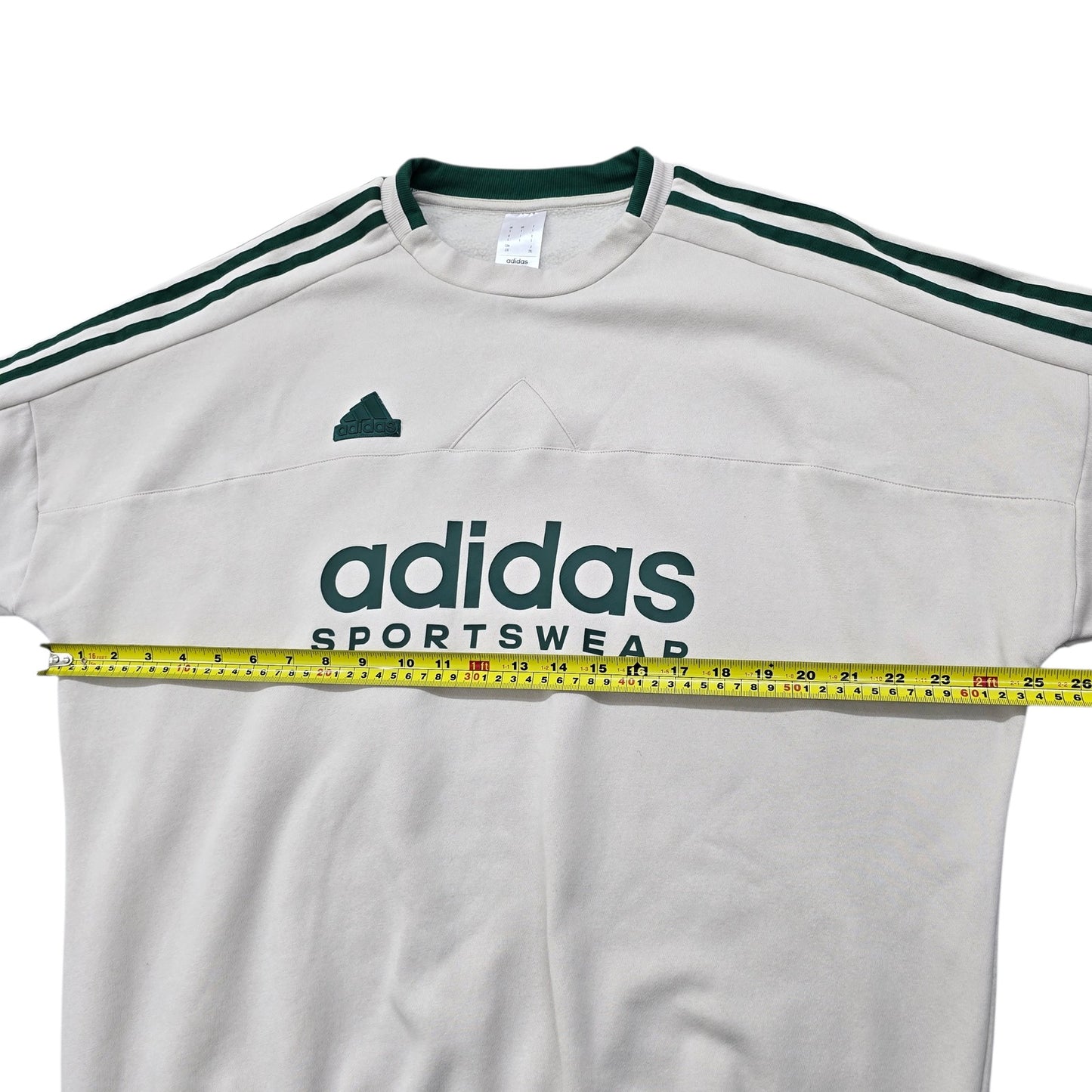 Adidas Men's Cream Crewneck Sweatshirt Size L Sportswear