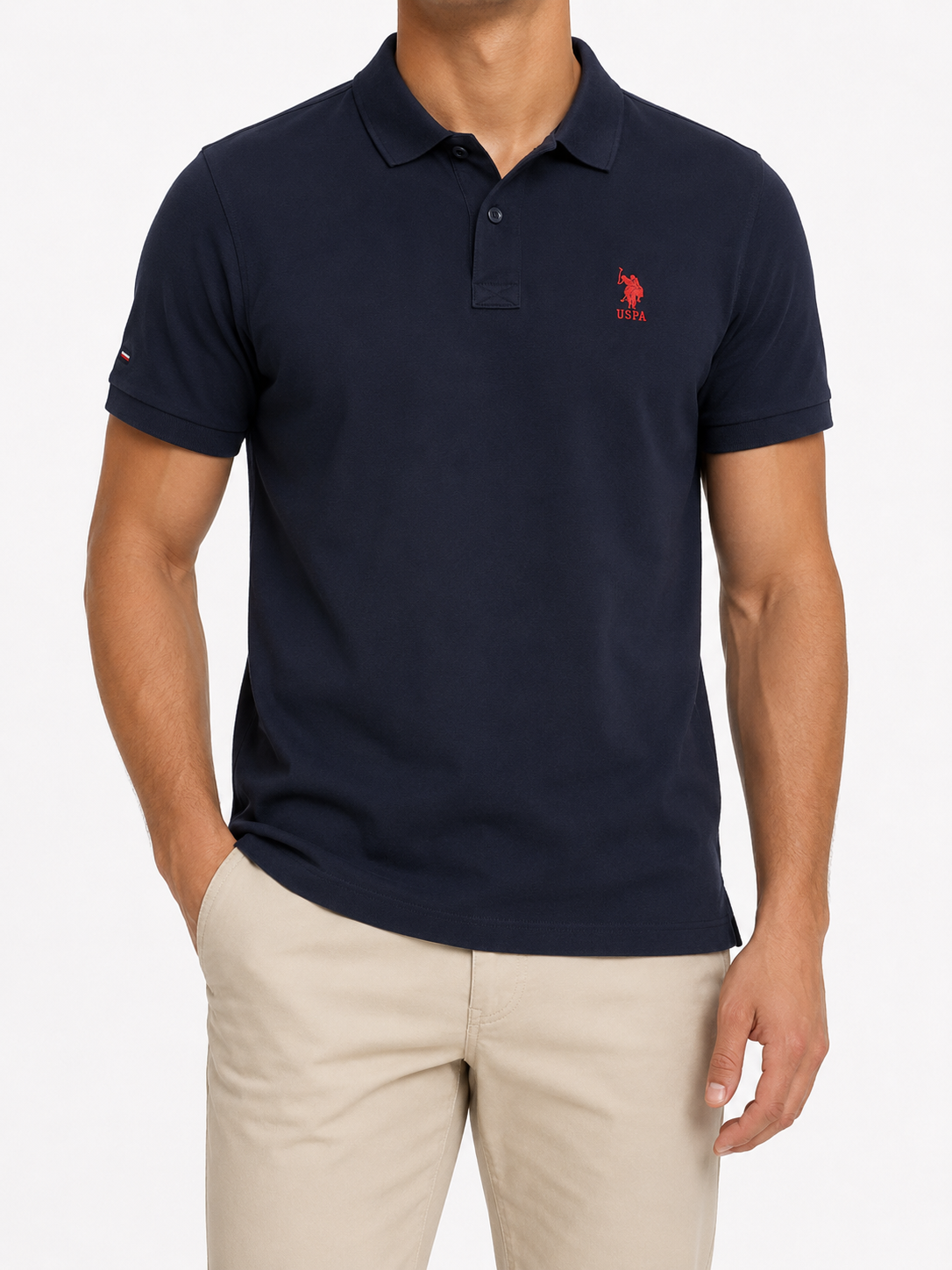 U.S. Polo Assn Men Navy Polo Shirt size M product image 1