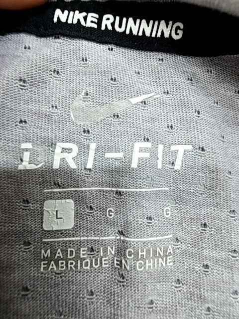 Nike Men's Grey Dri-FIT Fitness T-Shirt Size L