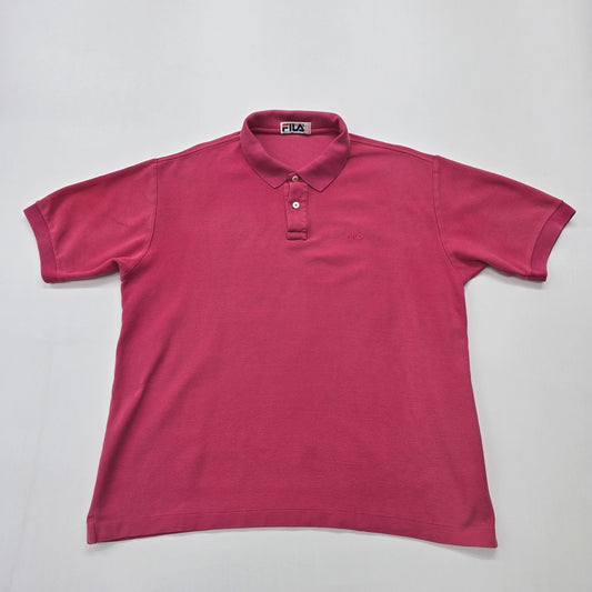 Fila Men Raspberry Polo Shirt Big & Tall Size 2XL Regular Fit Logo