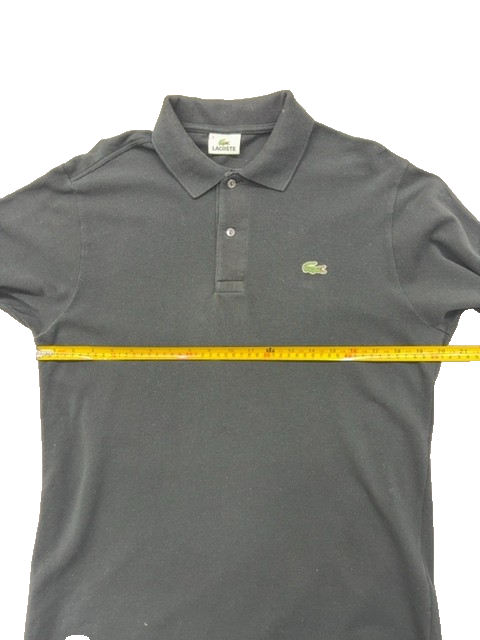 Lacoste Classic Fit Long Sleeve Polo Dark Grey Sz 4 Cotton Pique Men's