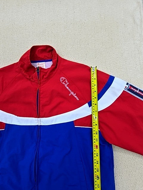 Champion Men's Red/White/Blue Colorblock Nylon Jacket Size M