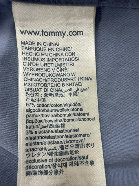 Tommy Jeans Men's XL Light Blue Slim Fit Long Sleeve Button-Down Shirt