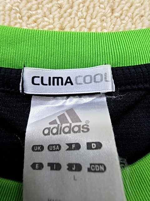Adidas Men's Green Climacool Jersey L Short Sleeve Crewneck