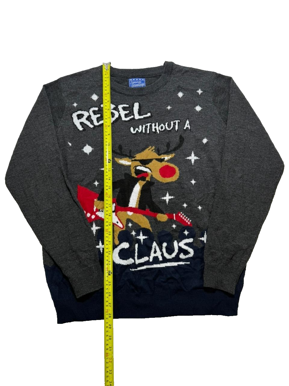 Sweater Seasons Greetings Rebel Without A Claus