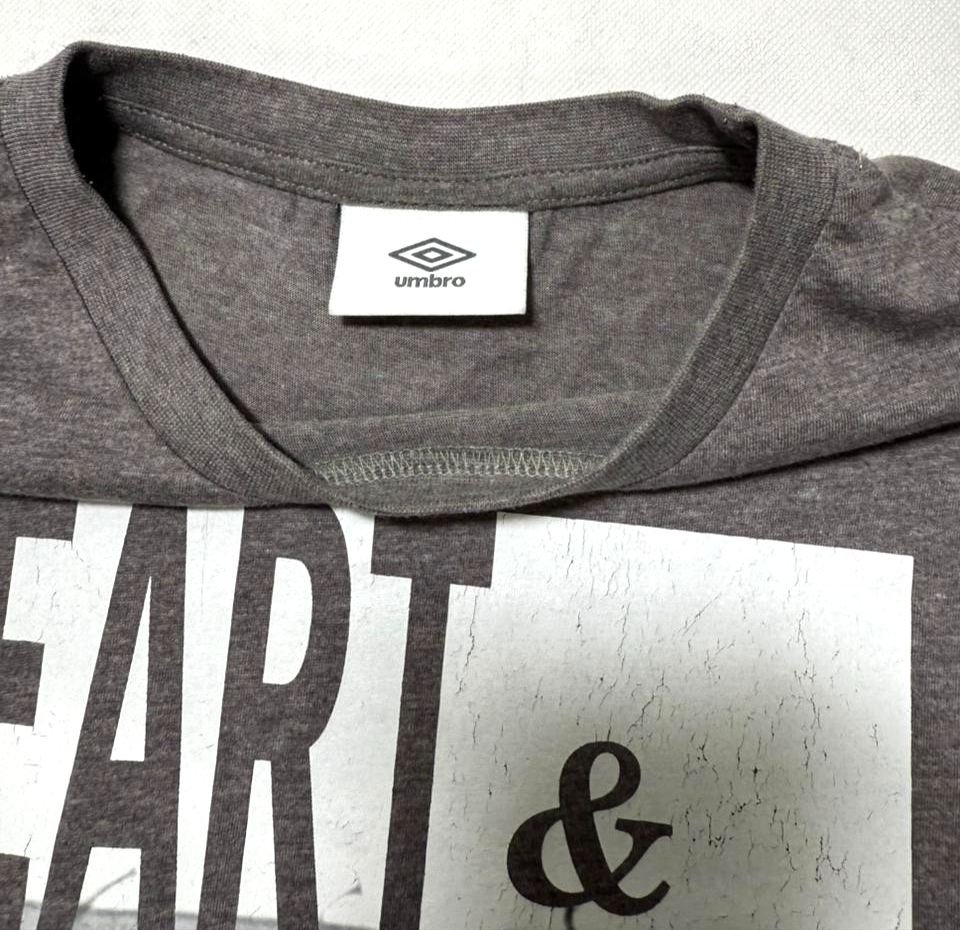Umbro Men's "Heart & Soul" Graphic T-Shirt Gray - Size S