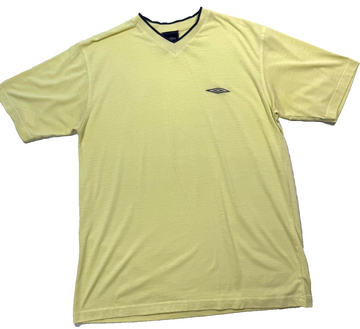 Umbro Cotton T-Shirt In A Light Yellow - Size M