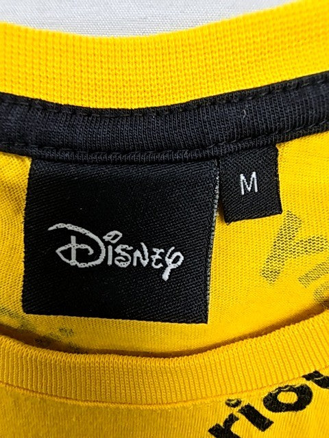 Disney Mickey Mouse Yellow M Short Sleeve 100% Cotton Tee